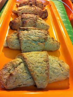 La colazione della domenica: croissant di farina integrale di avena, riso e confettura di fichi