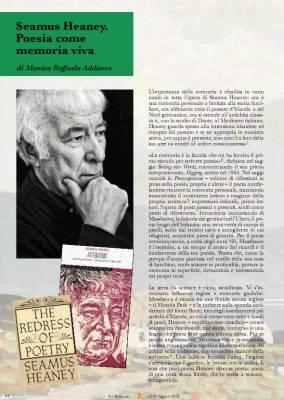 Seamus Heaney. Poesia come memoria viva