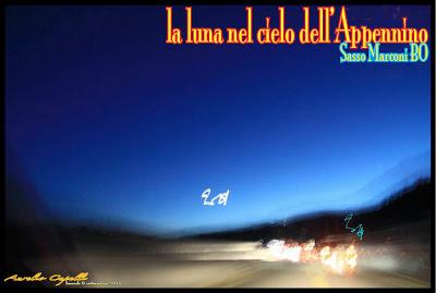 la luna, lassù, sul cielo dell'Appennino