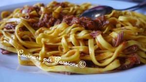 tagliatelle con il ragù di lepre