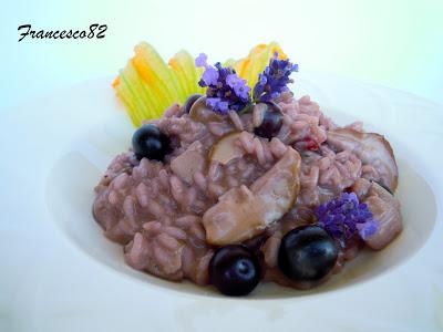 Risotto con funghi porcini e mirtilli