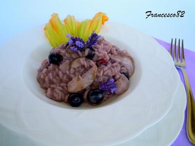 Risotto con funghi porcini e mirtilli