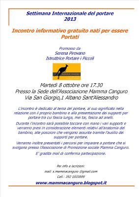 Settimana internazionale del Babywearing IBW 2013: incontro informativo