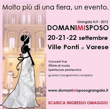 Domani mi sposo Grangala, l'evento dedicato agli sposi