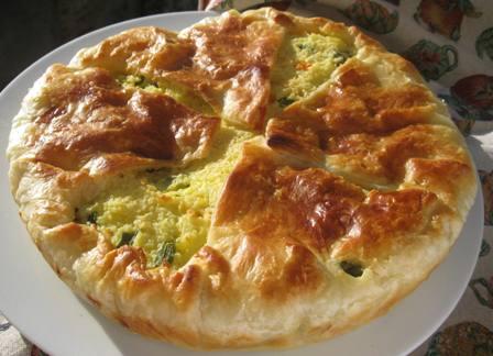 Torta con cous cous e verdure