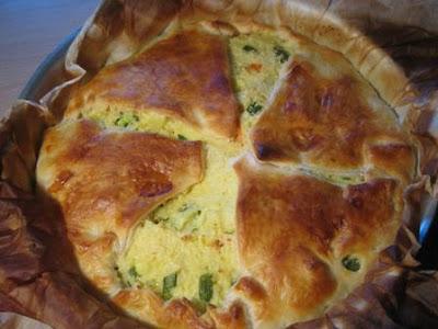 Torta con cous cous e verdure