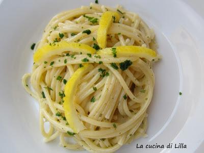 Primi: Spaghetti al limone