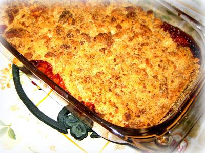 CRUMBLE DI PESCHE CARAMELLATE