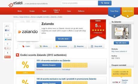 Vivi ZALANDO con i codici esclusivi di ESaldi.