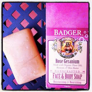 Badger : Rose Geranium Face & Body Soap =)!!!