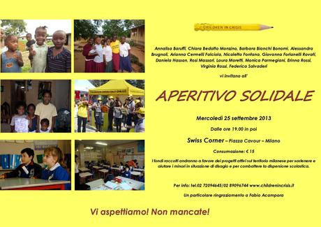 NEWS. 25 settembre 2013: aperitivo solidale…e tanti altri appuntamenti!