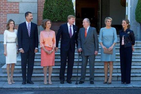 La prima volta di Willem Alexander e Máxima a Madrid, accolti da Felipe e Letizia