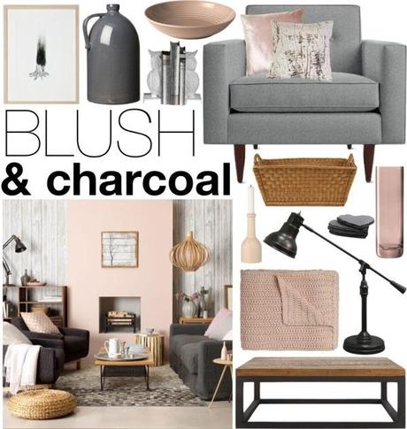 Blush & Charcoal - soggiorno -camino