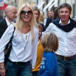 Valeria Mazza, shopping a Milano con Alejandro Gravier e figli 02