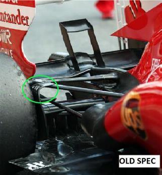 GP. Singapore: scarichi corti e modifiche alle prese d'aria dei freni posteriori della Ferrari F138