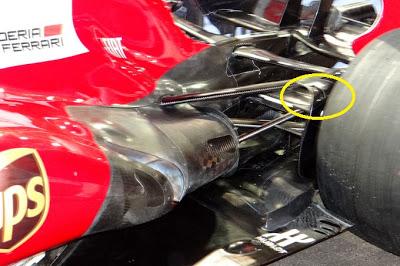 GP. Singapore: scarichi corti e modifiche alle prese d'aria dei freni posteriori della Ferrari F138