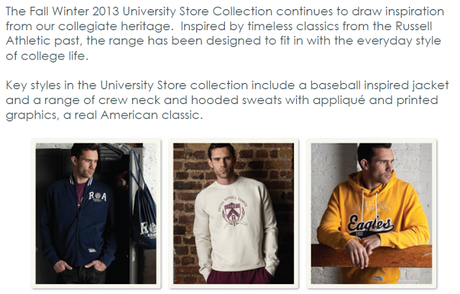 RUSSEL ATHLETIC FALL WINTER 2013