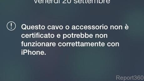 Apple, con iOS 7 i cavi non certificati non funzioneranno più?