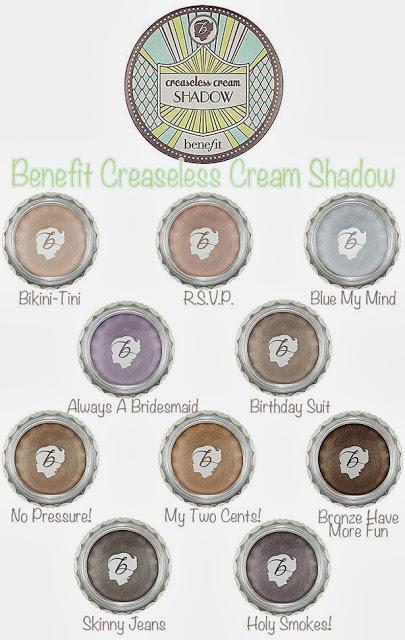 8 hour of color - Benefit Cosmetics Creaseless Cream Shadow