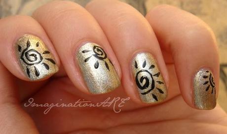 nail art sole sun