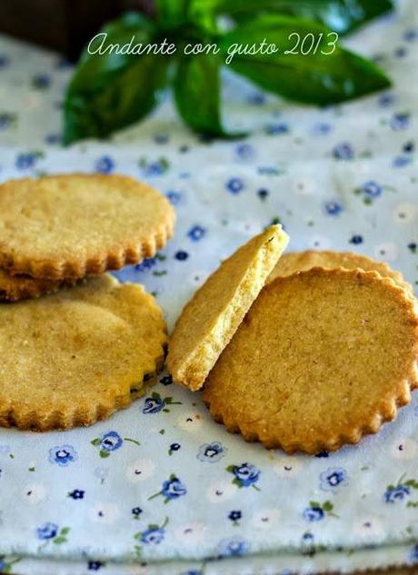 Biscottoni di farina Verna, con olio extravergine, limone e basilico