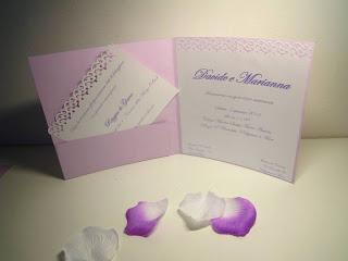 Partecipazioni matrimonio, collezione Lilac