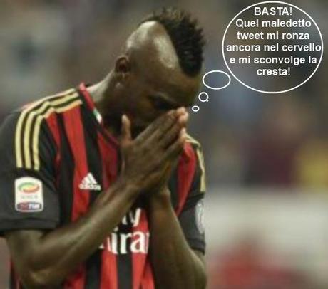 Balotell, rigore sbagliato ed espulsione: colpa di un tweet