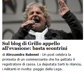 Il Savonarola di Genova, al secolo Beppe Grillo, ora difende gli evasori fiscali. Come Berlusconi, come i Patani