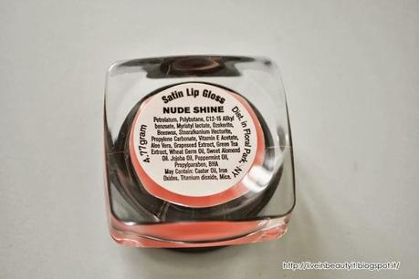 Ageless Derma, Satin Lip Gloss Nude Shine - Review and swatches