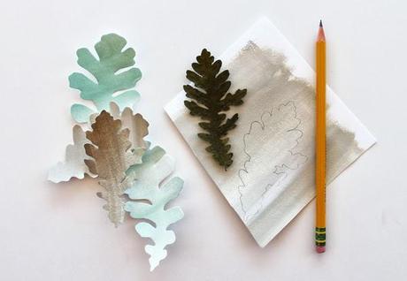 Decorate with paper leaves