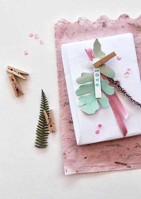 Decorate with paper leaves