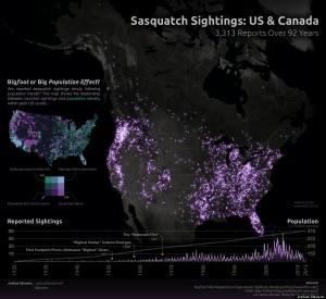 Volete trovare il Bigfoot? Ecco la mappa…