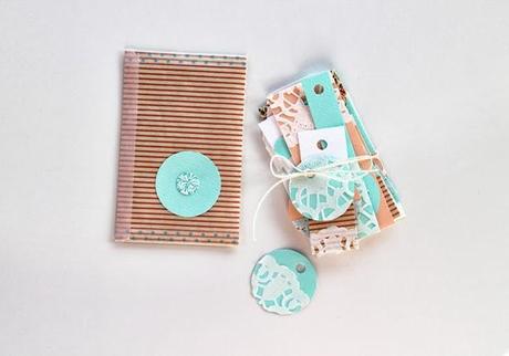 Make diy tags with paper scraps