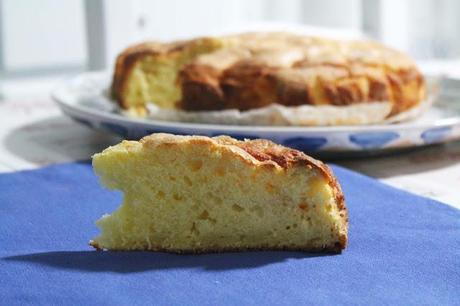 Torta ricotta di bufala e pesche