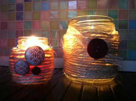 Portacandele rafia fai-da-te portacandele-rafia-candele