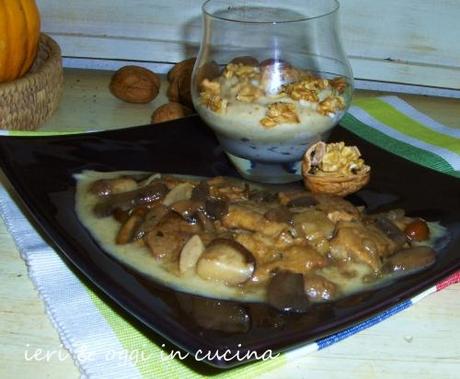 champignon,funghi,scaloppine,crema,latte,burro,sale,fuoco,cuocere