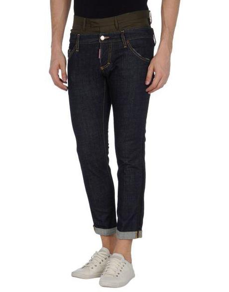 dsquared2, jeans uomo, jeans con risvolto, yoox