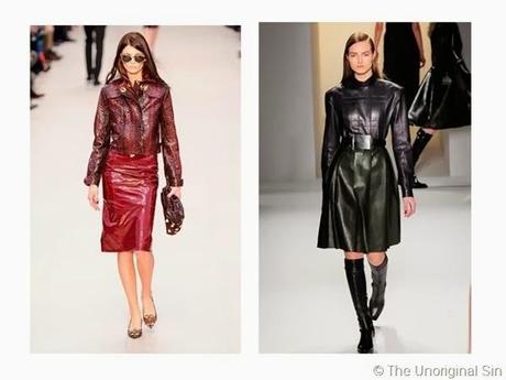 leather trend, pelle a/i 13 14, tendenze a/i 13 14, must have, trend alert, leather shorts, leather dress, abito pelle, shorts pelle