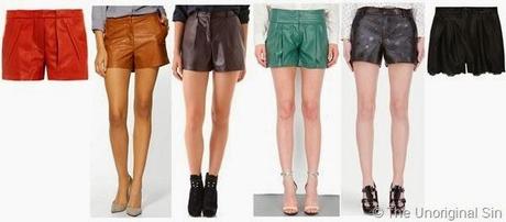 leather trend, pelle a/i 13 14, tendenze a/i 13 14, must have, trend alert, leather shorts, leather dress, abito pelle, shorts pelle