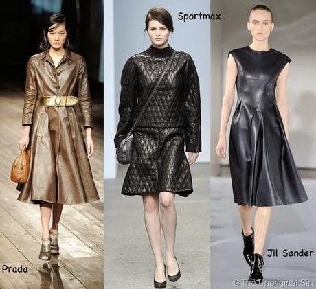 leather trend, pelle a/i 13 14, tendenze a/i 13 14, must have, trend alert, leather shorts, leather dress, abito pelle, shorts pelle