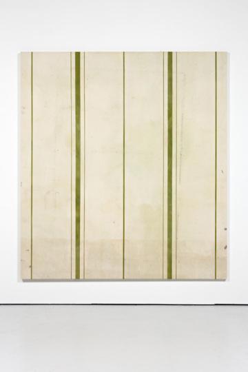 Fredrik Vaerslev - mostra alla Galleria Gio Marconi - Untitled (Canopy Painting Cream and Light Green) 2012