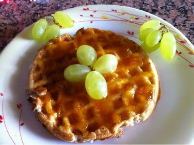 Waffel con l'uva