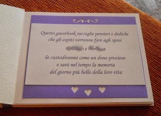 Guestbook matrimonio in lilla