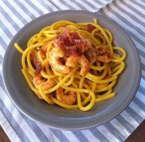 Carbonara di mare al lapsang suchong