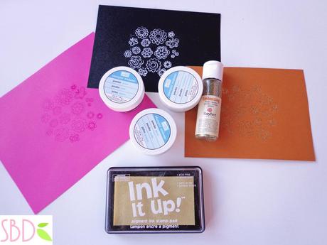 Tecnica Scrapbooking: Embossing a caldo - Embossing with heat gun