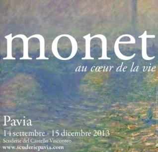 locandina monet def Claude Monet in mostra alle Scuderie del castello di Pavia