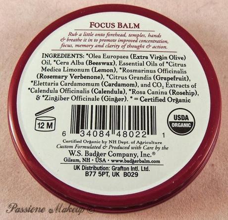 badger balm focus balm inci