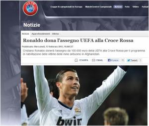 Cristiano Ronaldo ha messo in rete il rigore inesistente dato al Real
