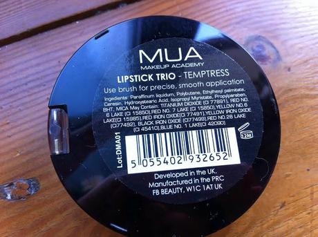 MUA lipstick trio - Temptress