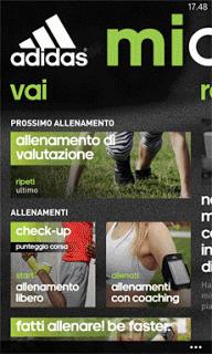 Dedicata agli sportivi arriva nello Store di Windows Phone 8 Adidas miCoach